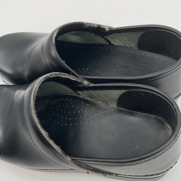 DANSKO Classic Comfort Black Leather Work Clog Shoes 39 - Picture 8 of 16